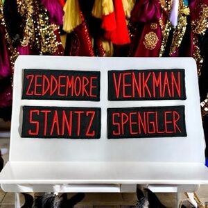 4x Badge Ghostbuster Characters Names Thread Patches Embroidered Costume Patches